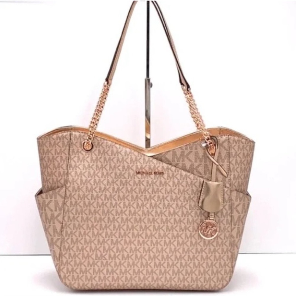 Michael Kors Jet Set Large Tote Shoulder Bag Rose Gold NWT